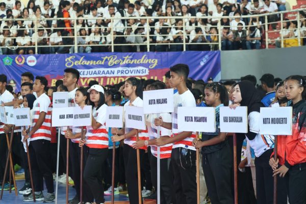 PBVSI Jatim Cari Bibit Atlet Terbaik, Forkopimda Sidoarjo Buka Kejurprov Bola Voli U-15 di GOR Delta