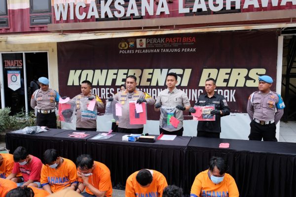Polres Tanjungperak Ungkap 13 Kasus Kriminalitas di Awal Tahun 2025, Amankan 14 Tersangka