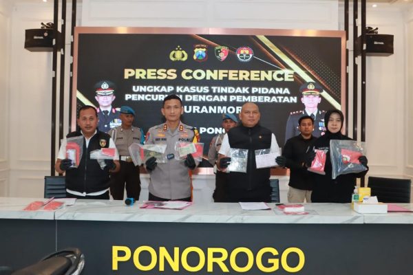 Polres Ponorogo Ungkap Kasus Curanmor, Tersangka Residivis Diamankan