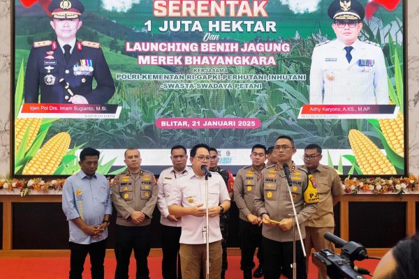 Kementan RI Apresiasi Polda Jatim atas Inovasi Polres Blitar Ciptakan Benih Jagung Bhayangkara