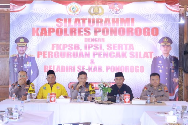 Polres Ponorogo Jalin Silaturahmi Dengan Perguruan Silat Ajak Jaga Kamtibmas